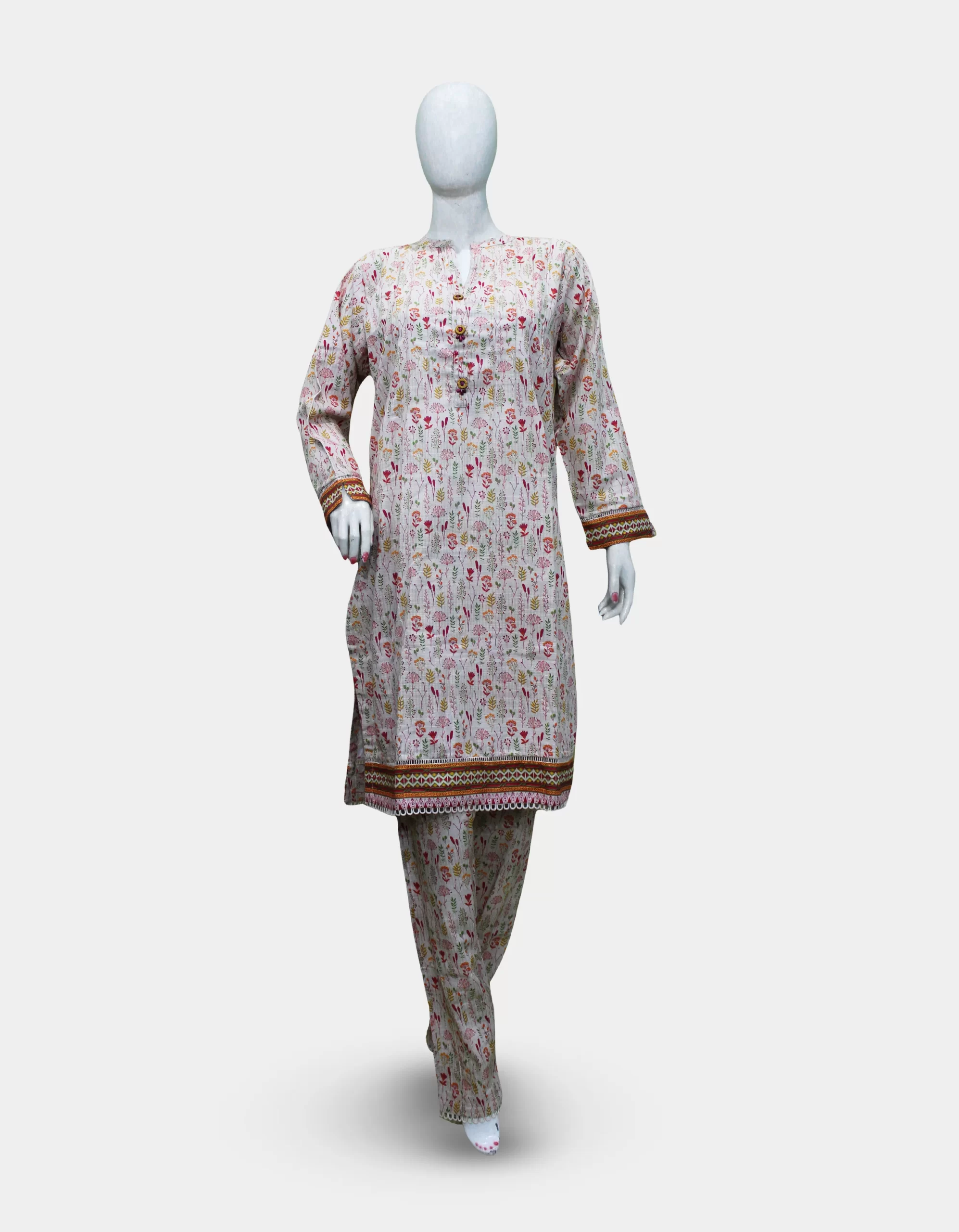 Embroidered Khaddar Dress 2-Piece