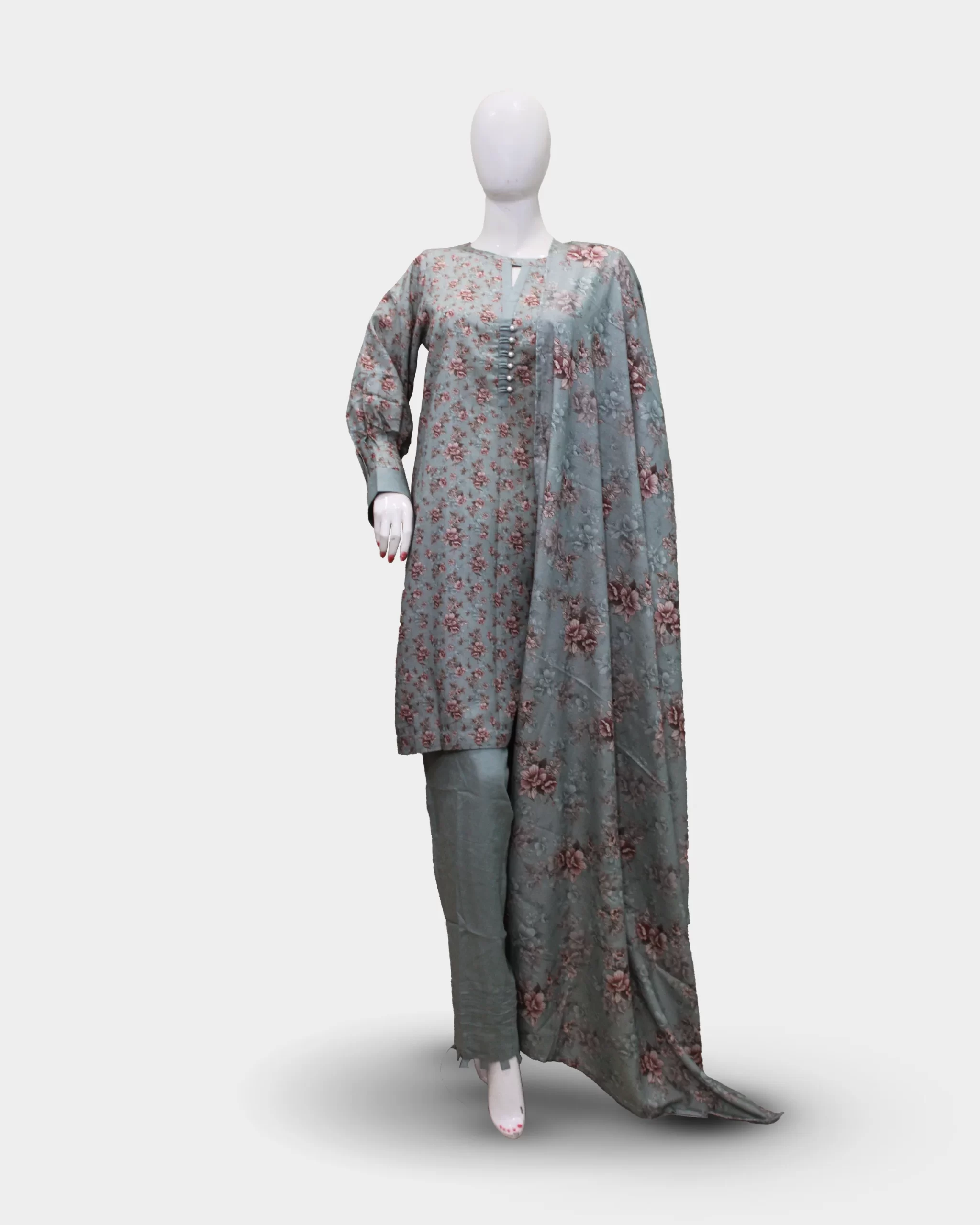 3 Piece Karandi Dress Amazing Elegant Stitched HK-V737
